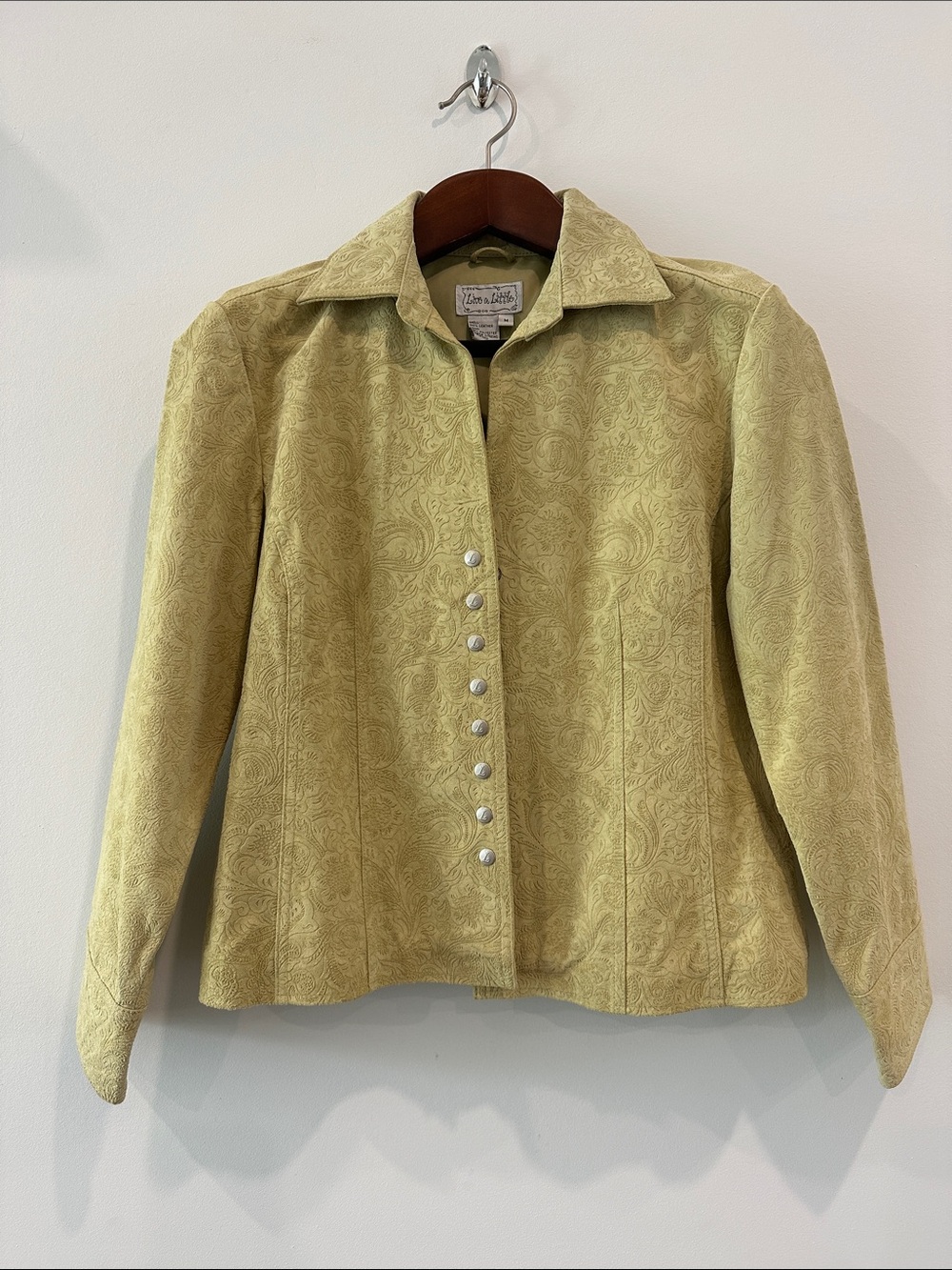 Vintage Live a Little Suede Leather Jacket